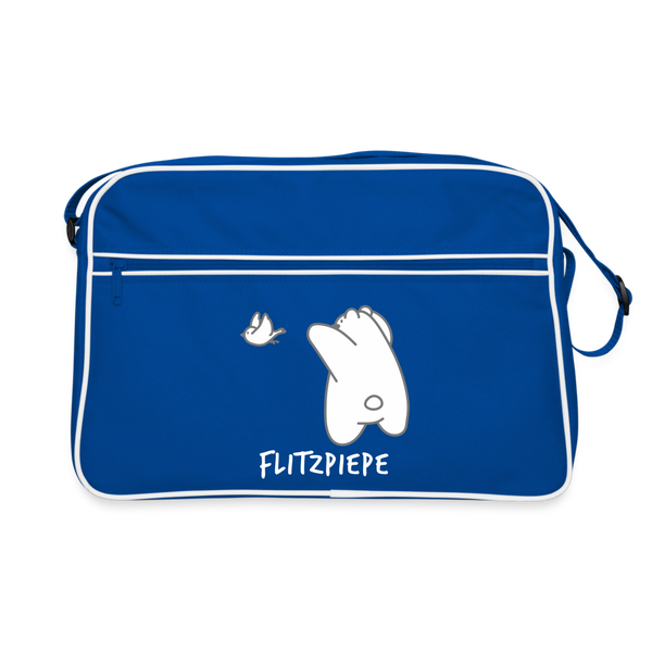 Flitzpiepe - Retro Tasche - Blau/Weiß