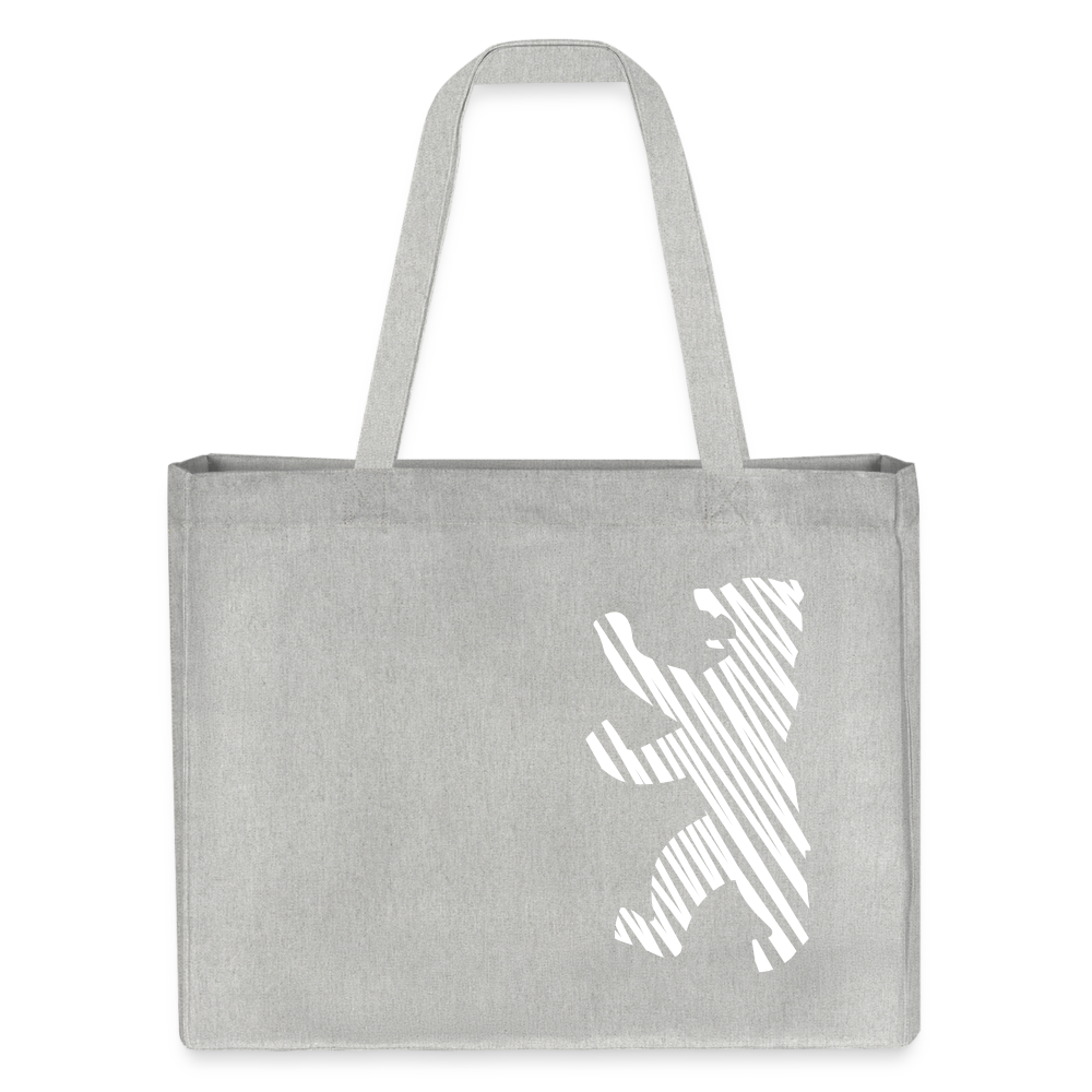 Berliner Bär im Netz - weiß - Shopping Bag - Grau meliert