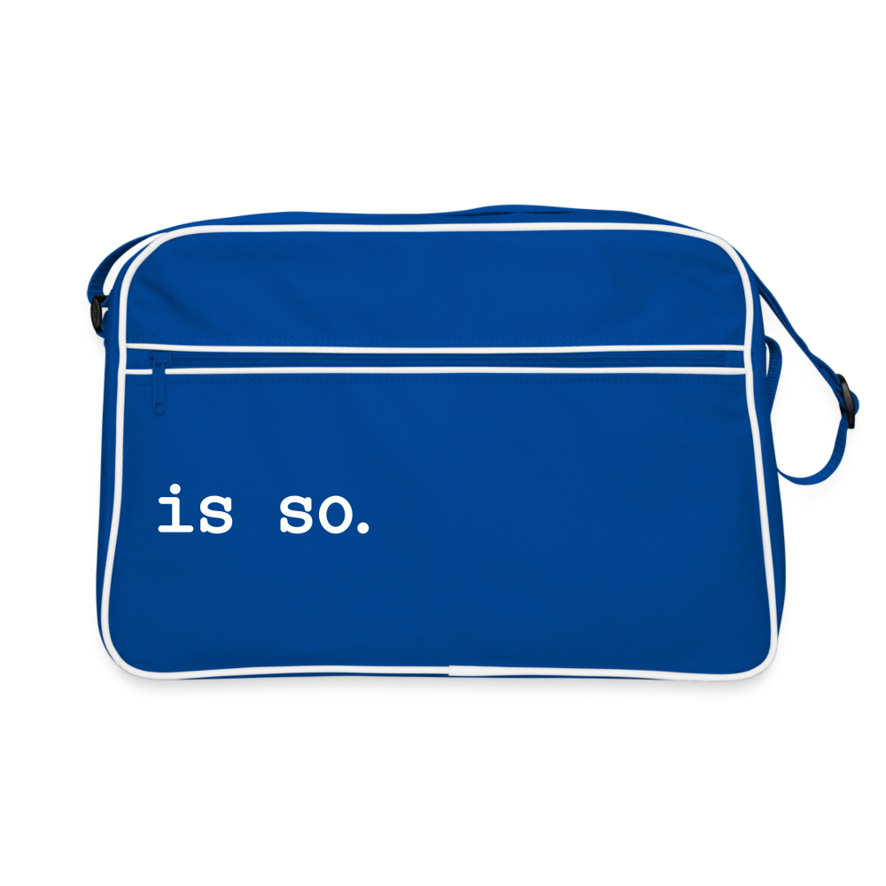 Is So  - Retro Tasche - Blau/Weiß