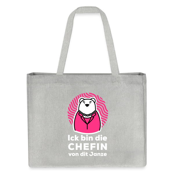 Chefin - Shopping Bag - Grau meliert