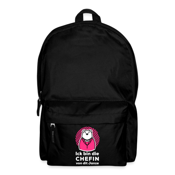 Chefin - Rucksack - Schwarz