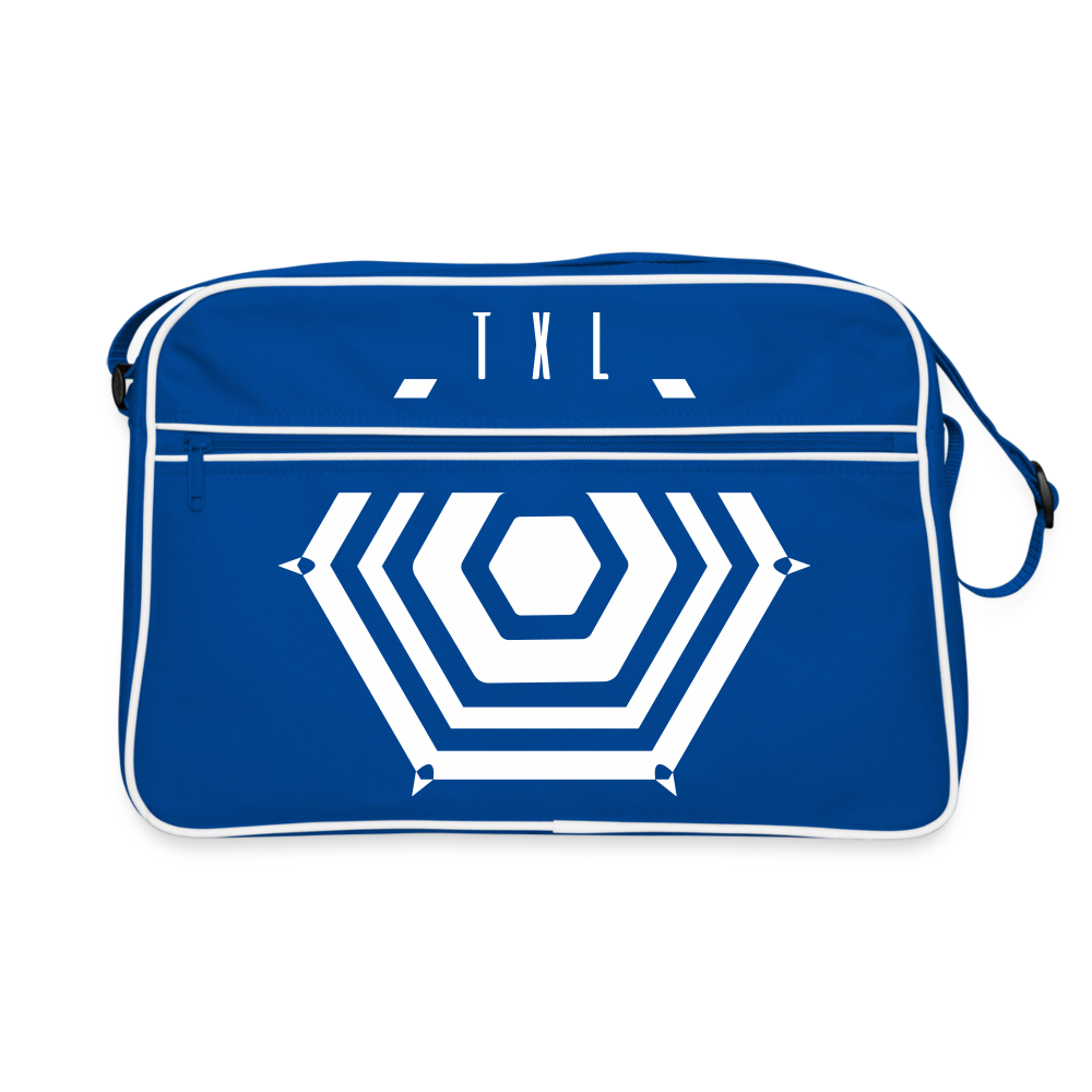 Tegel TXL Umrisse - Retro Tasche - Blau/Weiß