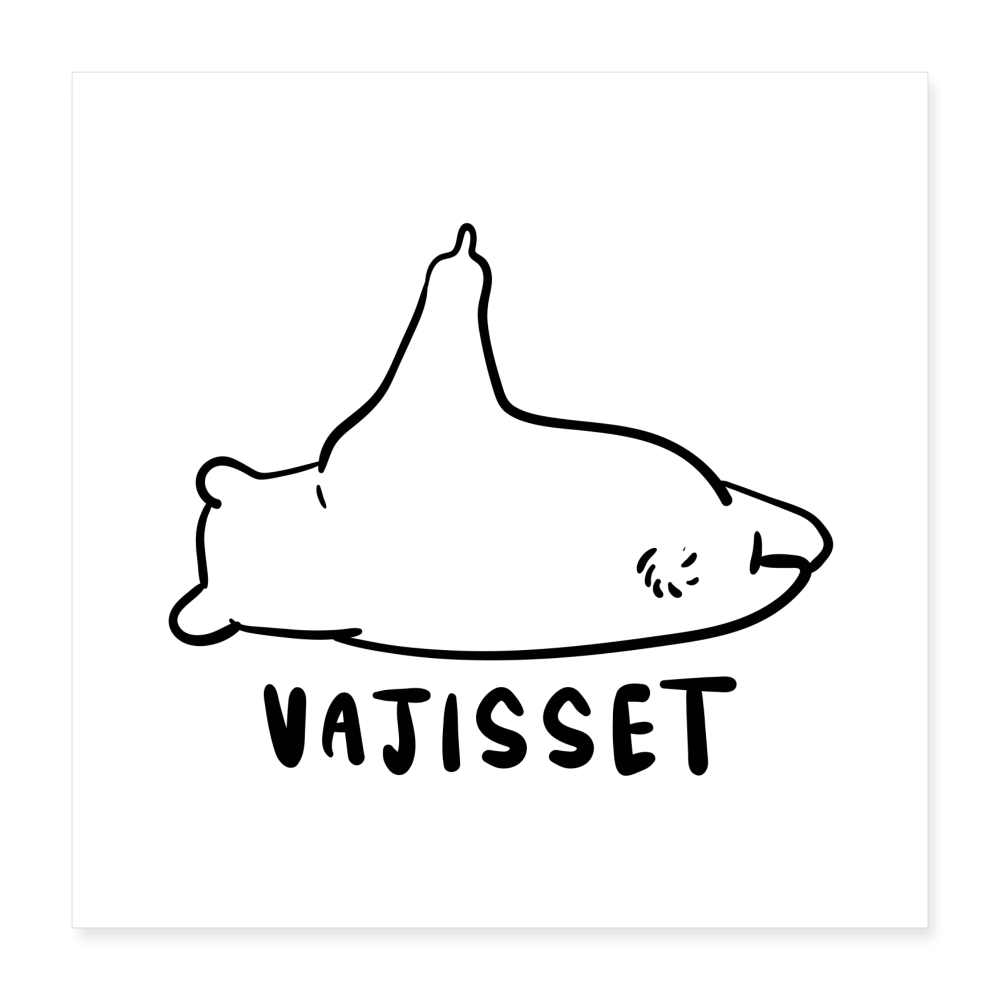 Vajisset - Poster 40x40 cm - weiß