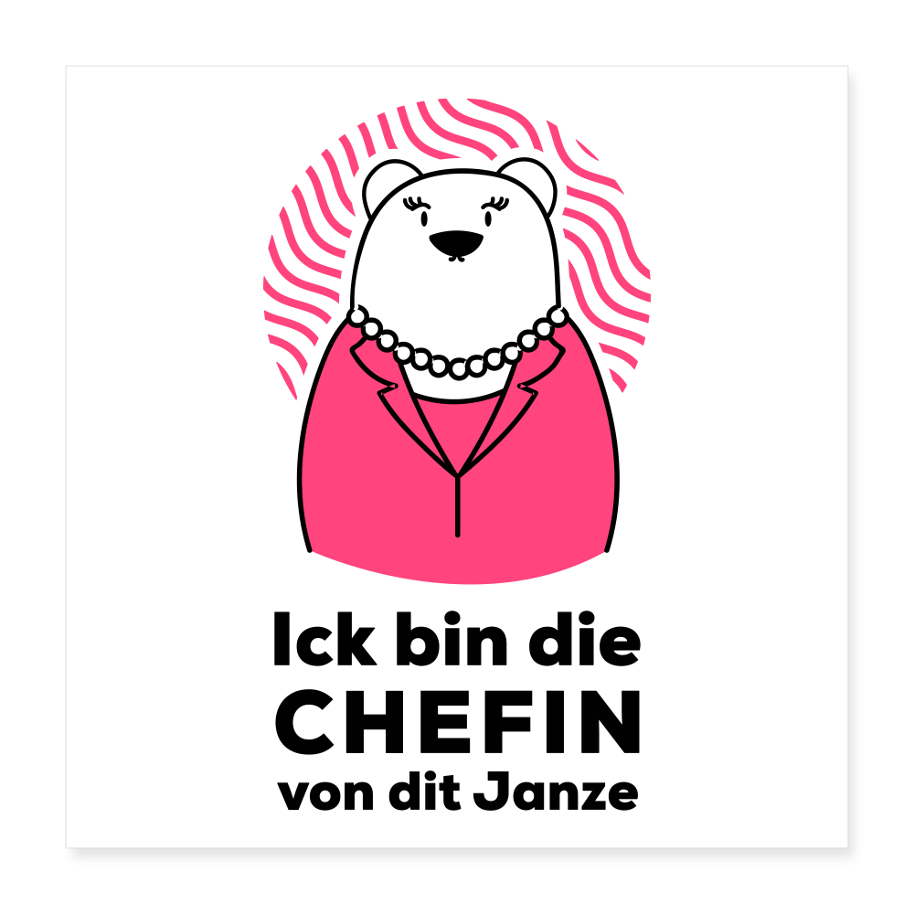 Chefin - Poster 40x40 cm - weiß