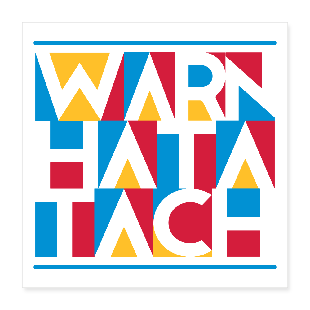 Warn Hata Tach - Poster 40x40 cm - weiß