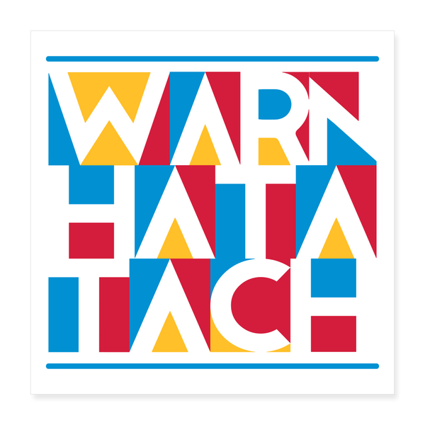 Warn Hata Tach - Poster 40x40 cm - weiß