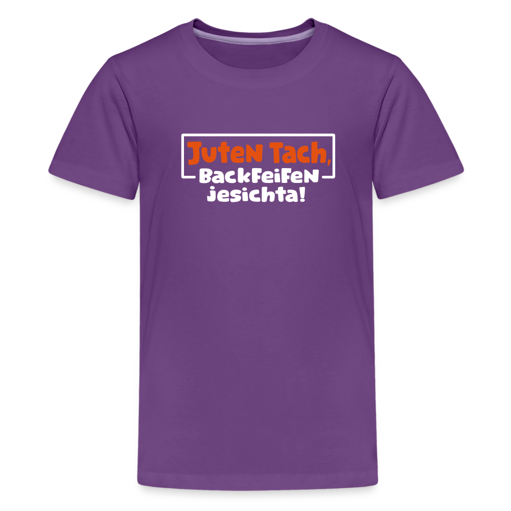 Juten Tach, Backfeifenjesichta! - Teenager Premium T-Shirt - Lila