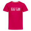 Wenn de dit liest, hör uf! - Teenager Premium T-Shirt - dunkles Pink