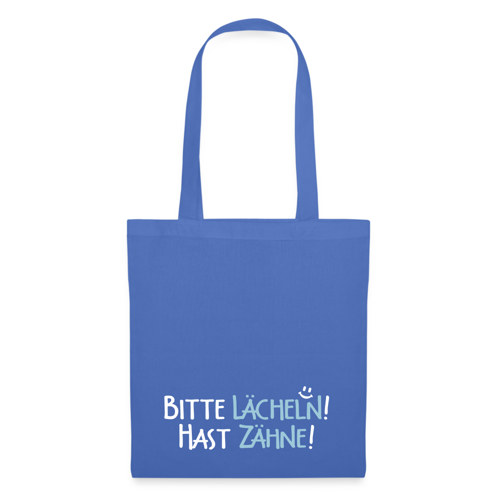 Bitte lächeln! Hast Zähne! - Stoffbeutel - Hellblau