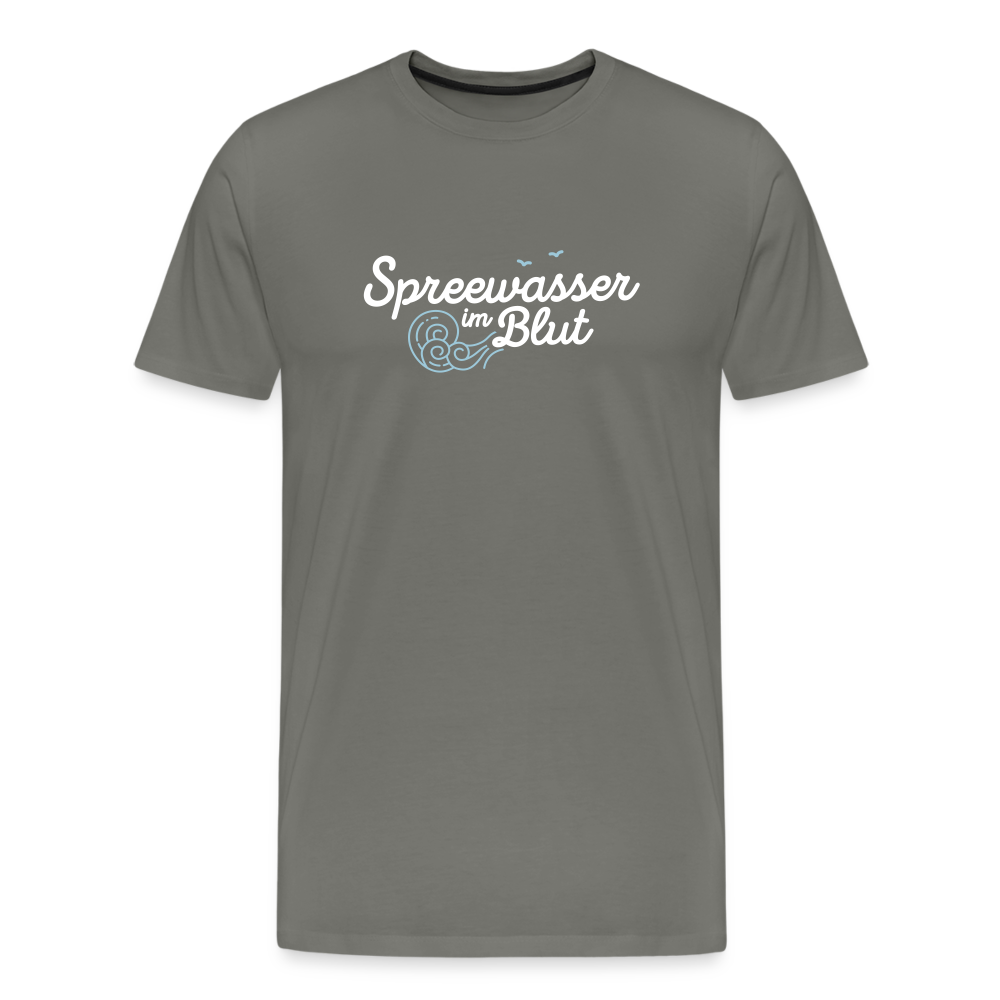 Spreewasser im Blut - Männer Premium T-Shirt - Asphalt