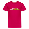 Nich faul! Energieeffizient! - Teenager Premium T-Shirt - dunkles Pink