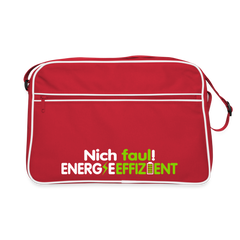 Nich faul! Energieeffizient! - Retro Tasche