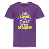 Lass Sonne rin, dit Jraue draußen! - Teenager Premium T-Shirt - Lila