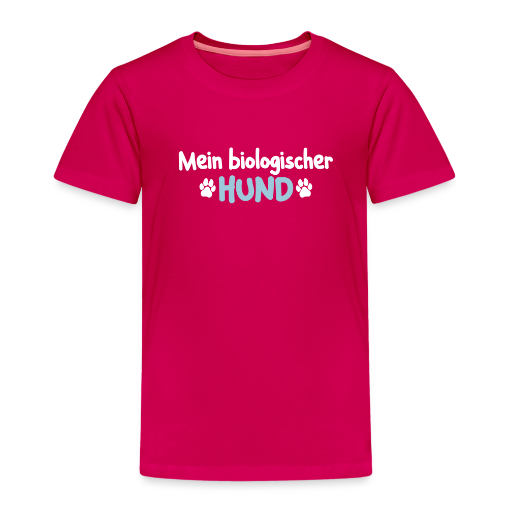 Mein biologischer Hund. - Kinder Premium T-Shirt - dunkles Pink