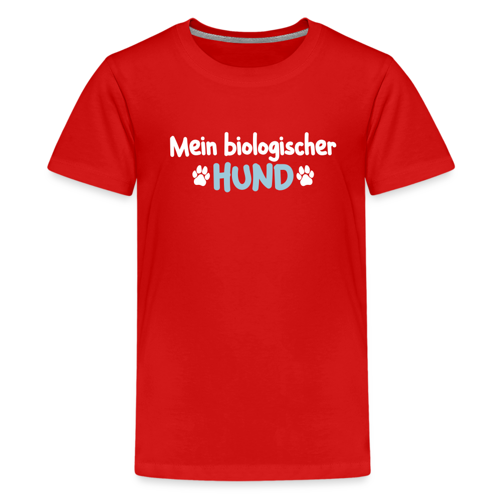 Mein biologischer Hund. - Teenager Premium T-Shirt - Rot