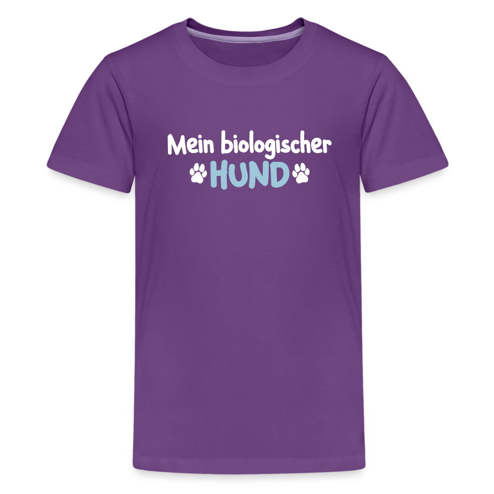 Mein biologischer Hund. - Teenager Premium T-Shirt - Lila