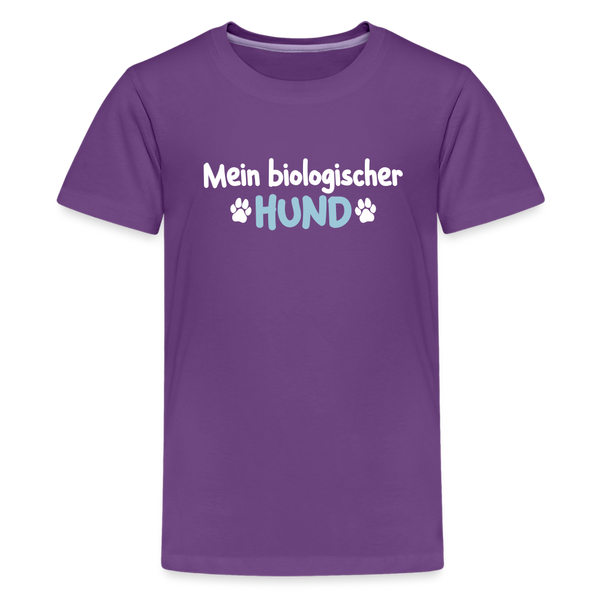 Mein biologischer Hund. - Teenager Premium T-Shirt - Lila
