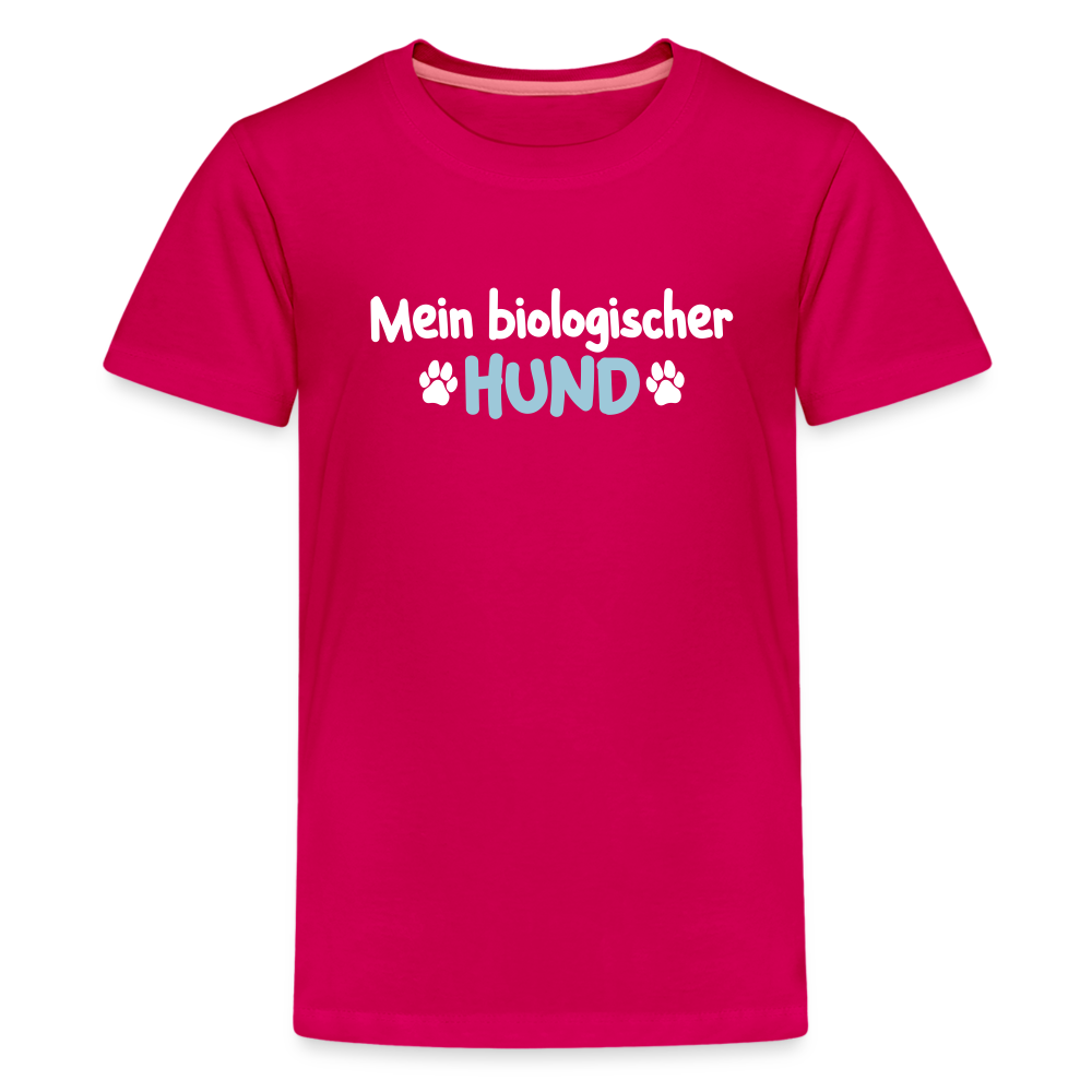 Mein biologischer Hund. - Teenager Premium T-Shirt - dunkles Pink