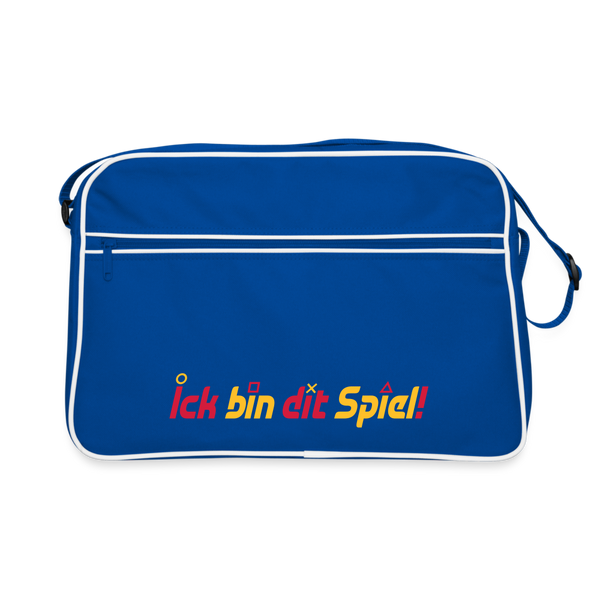 Ick bin dit Spiel! - Retro Tasche - Blau/Weiß