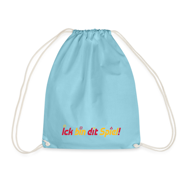 Ick bin dit Spiel! - Turnbeutel - Aqua