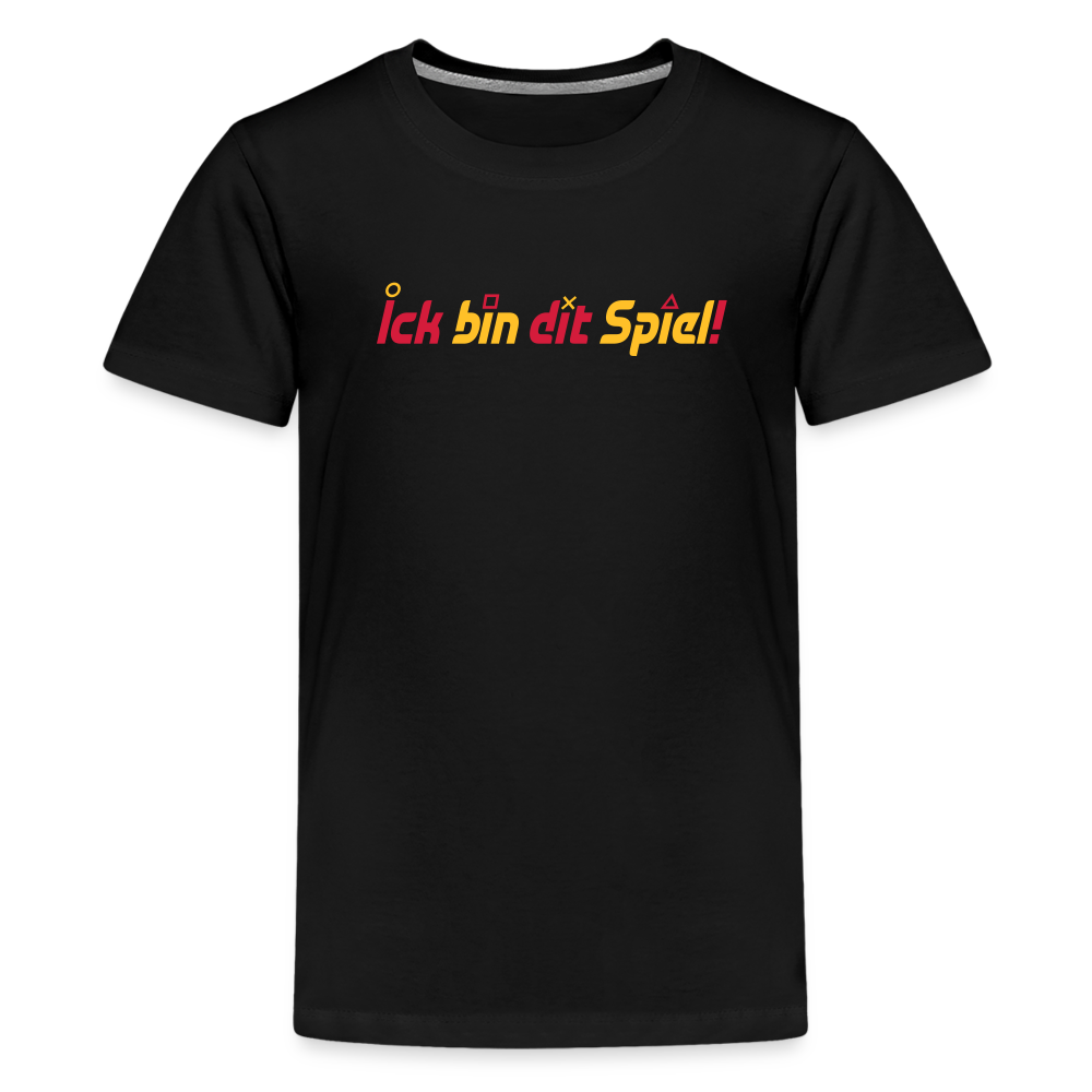 Ick bin dit Spiel! - Teenager Premium T-Shirt - Schwarz