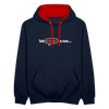 Ick erklär' ja nur… - Kontrast Hoodie - Navy/Rot