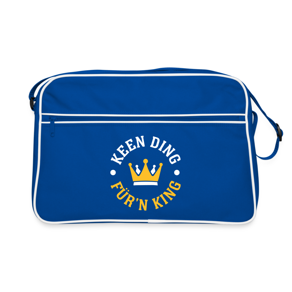 Keen Ding für'n King - Retro Tasche - Blau/Weiß