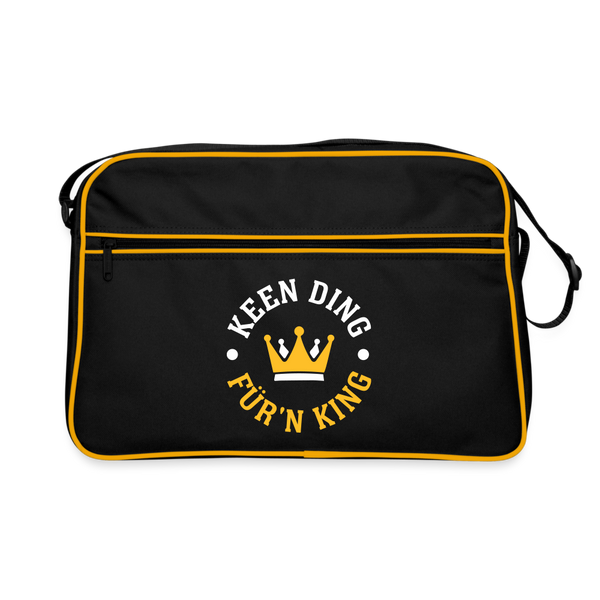 Keen Ding für'n King - Retro Tasche - Schwarz/Gold