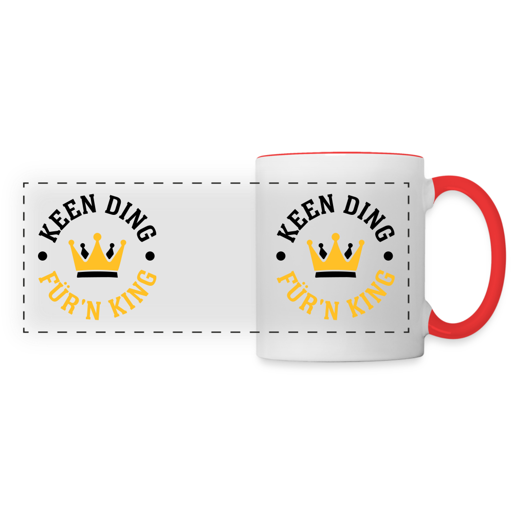 Keen Ding für'n King - Tasse zweifarbig - Weiß/Rot