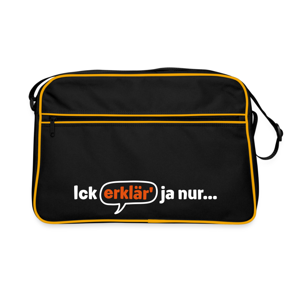 Ick erklär' ja nur… - Retro Tasche - Schwarz/Gold
