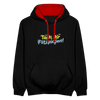 Tach, ihr Flitzpiepen! - Kontrast Hoodie - Schwarz/Rot