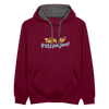 Tach, ihr Flitzpiepen! - Kontrast Hoodie - Weinrot/Anthrazit