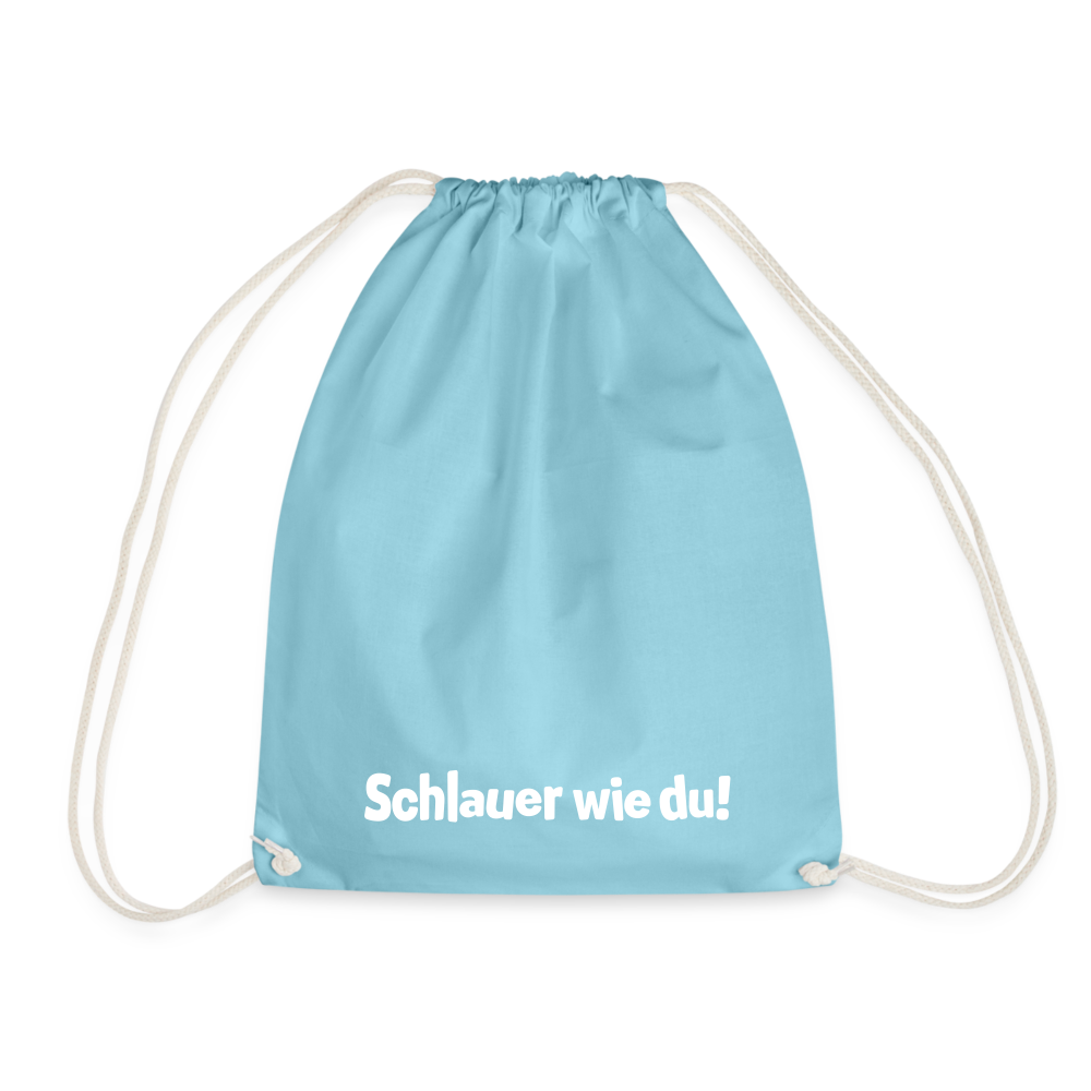 Schlauer wie du! - Turnbeutel - Aqua