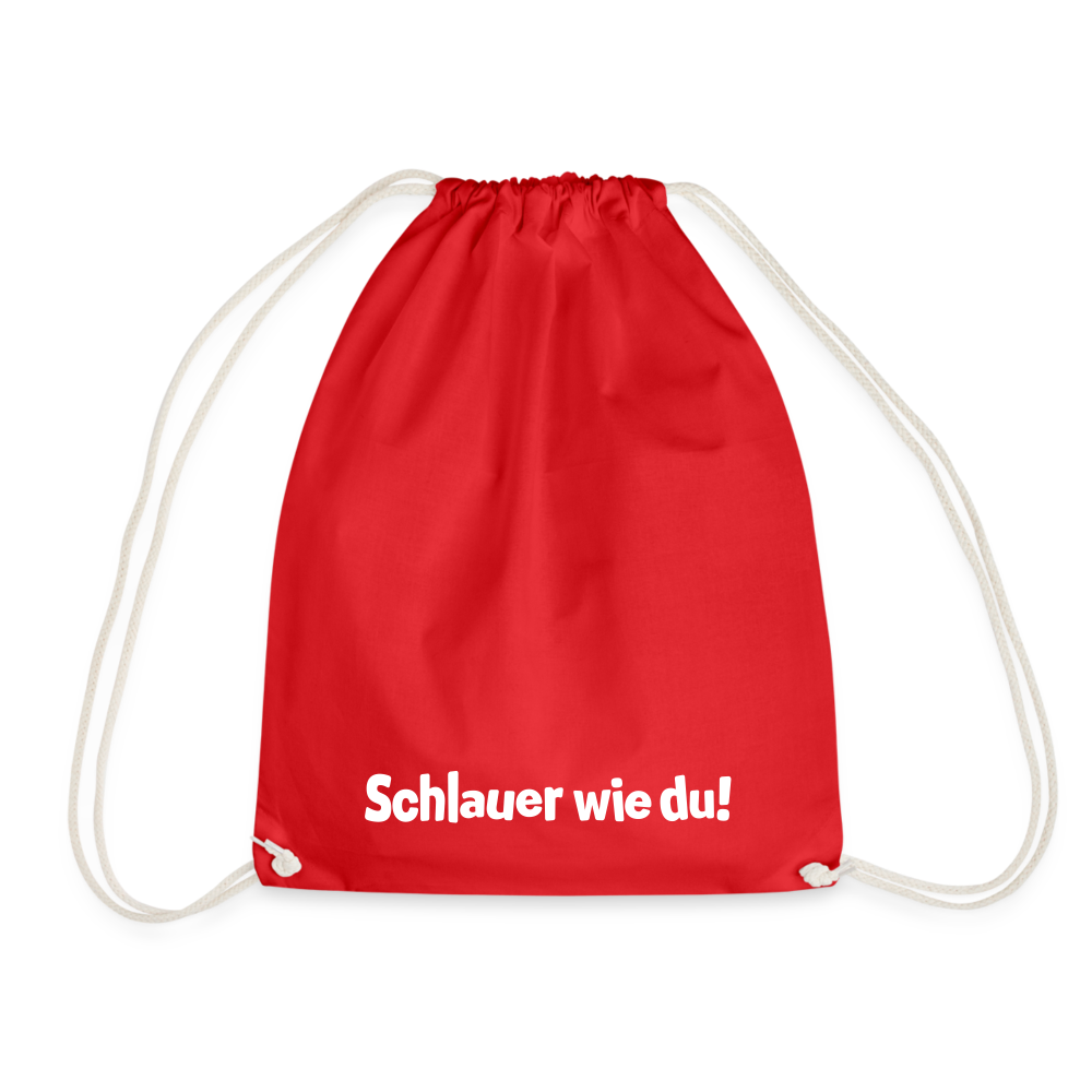 Schlauer wie du! - Turnbeutel - Rot