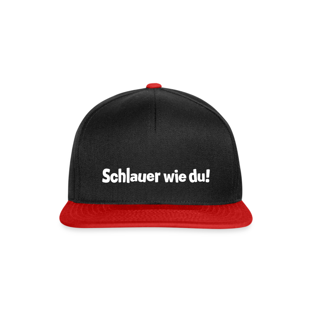 Schlauer wie du! - Snapback Cap - Schwarz/Rot
