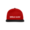 Schlauer wie du! - Snapback Cap - Rot/Schwarz