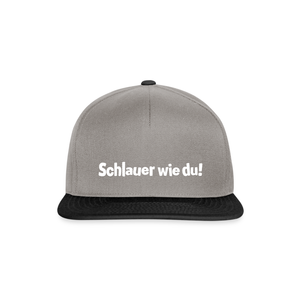 Schlauer wie du! - Snapback Cap - Graphit/Schwarz