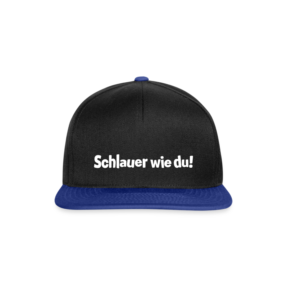 Schlauer wie du! - Snapback Cap - Schwarz/Königsblau