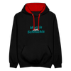 Muckis statt Schnuckis - Kontrast Hoodie - Schwarz/Rot