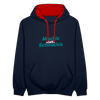 Muckis statt Schnuckis - Kontrast Hoodie - Navy/Rot