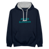 Muckis statt Schnuckis - Kontrast Hoodie - Navy/Grau meliert