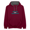 Muckis statt Schnuckis - Kontrast Hoodie - Weinrot/Anthrazit