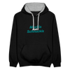 Muckis statt Schnuckis - Kontrast Hoodie - Schwarz/Grau meliert