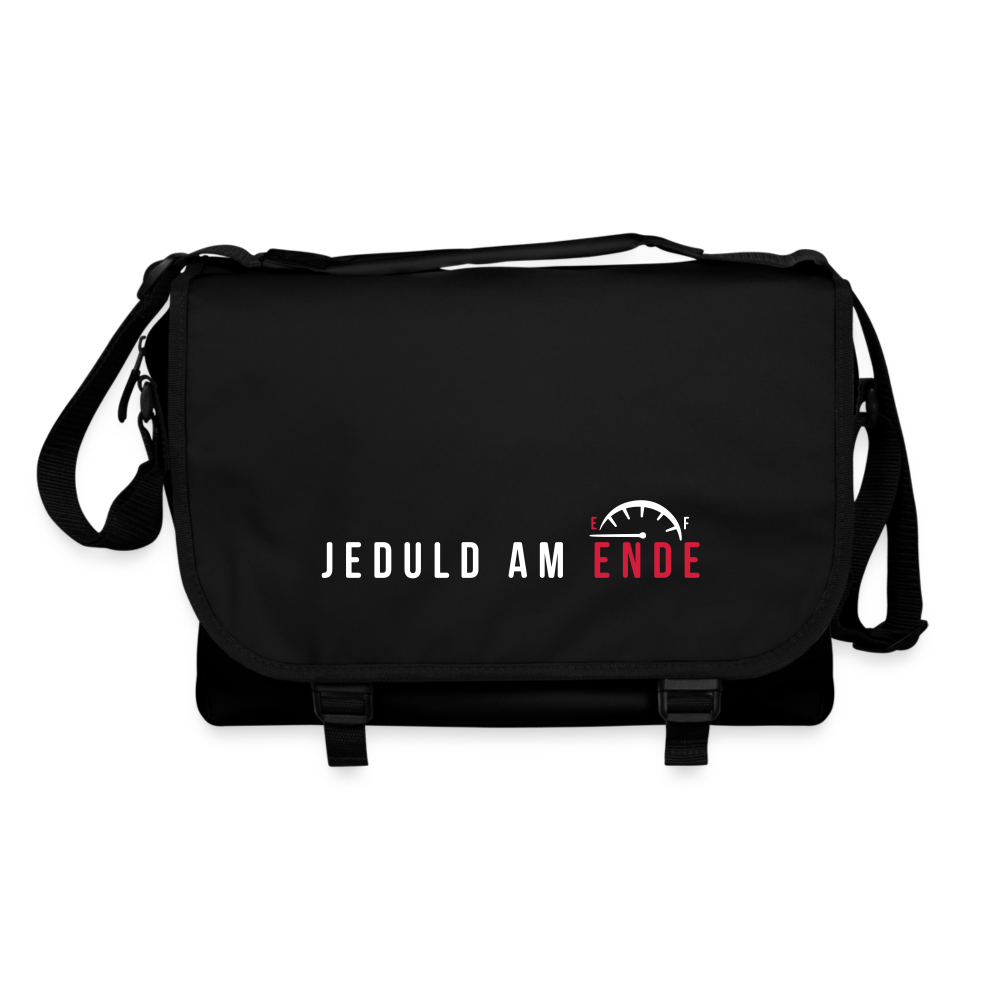 Jeduld am Ende - Umhängetasche - Schwarz/Schwarz