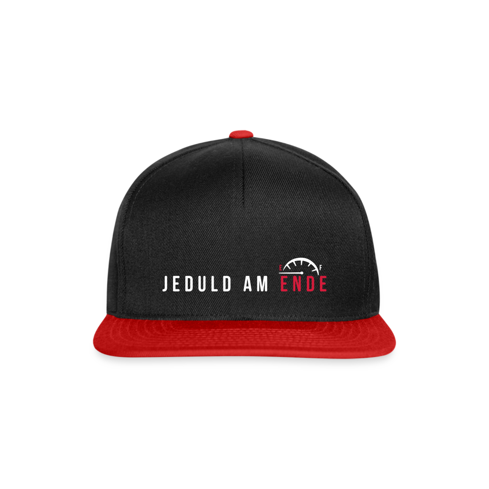 Jeduld am Ende - Snapback Cap - Schwarz/Rot