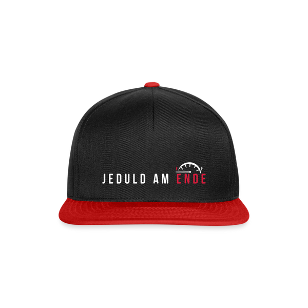 Jeduld am Ende - Snapback Cap - Schwarz/Rot