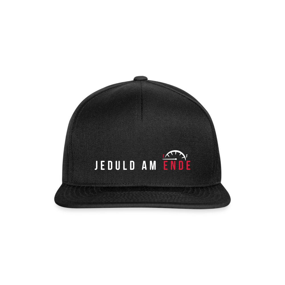 Jeduld am Ende - Snapback Cap - Schwarz/Schwarz