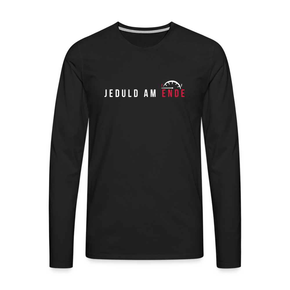 Jeduld am Ende - Männer Premium Langamshirt - Schwarz