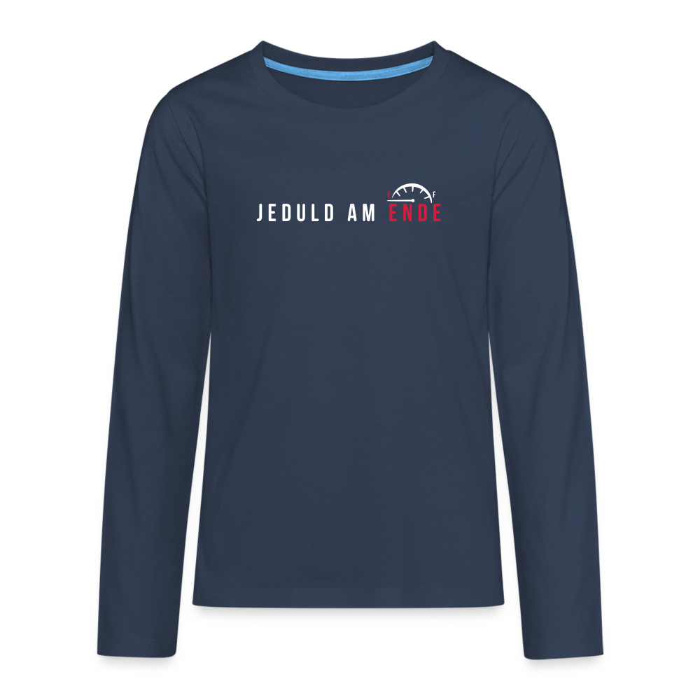 Jeduld am Ende - Teenager Langarmshirt - Navy