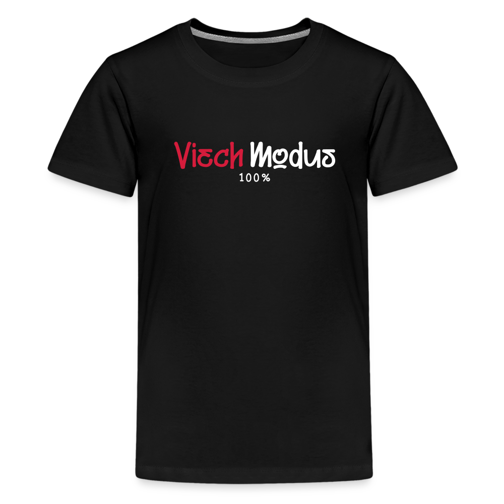 Viech Modus 100% - Teenager Premium T-Shirt - Schwarz